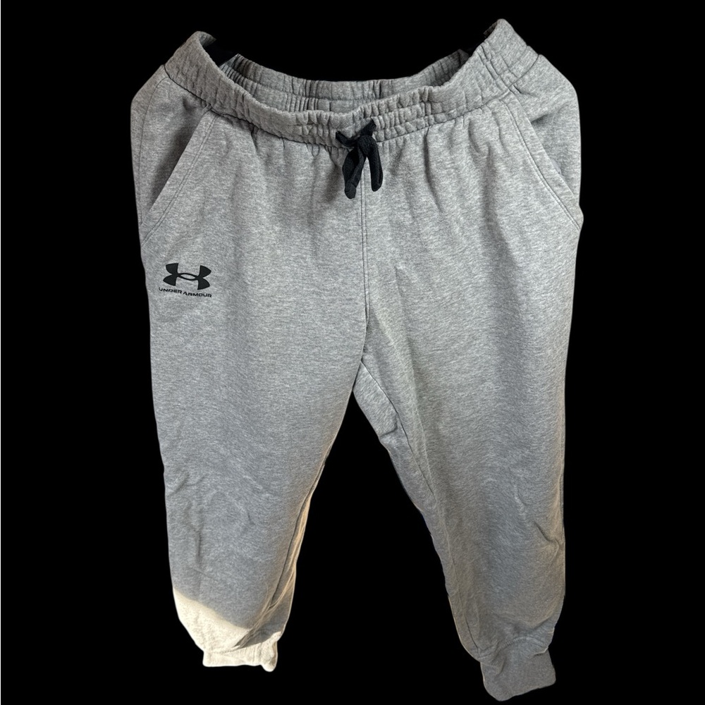 Under Armour Gray Track Joggers with Black Logo